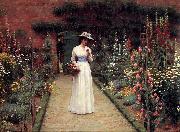 Edmund Blair Leighton Lady in a Garden Spain oil painting artist